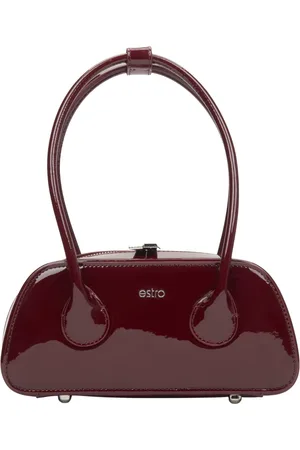 Estro Dames, Tassen, Rood, Maat: ONE Size Leer
