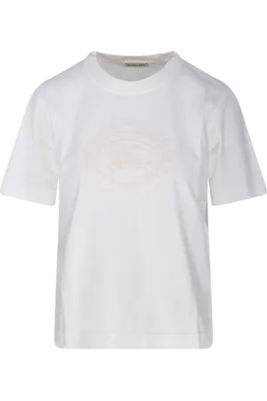 Burberry Dames, Tops, Wit, Maat: M Katoen