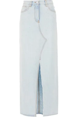 Msgm Dames, Rokken, Blauw, Maat: S Katoen