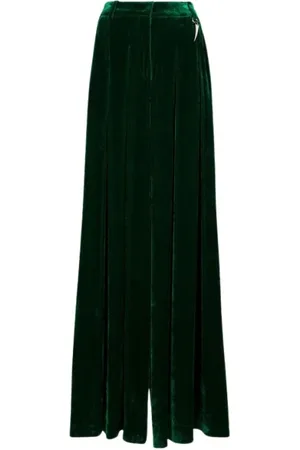 Roberto Cavalli Dames, Broeken, Groen, Maat: XS Velours