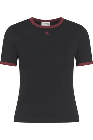 Courrèges Dames, Tops, Zwart, Maat: S Katoen