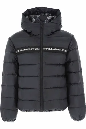 VERSACE Heren, Jassen, Zwart, Maat: 2XS Denim