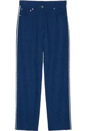 Msgm Dames, Broeken, Blauw, Maat: S Denim