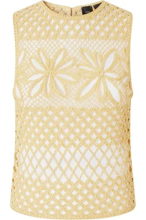 Pinko Dames, Tops, Geel, Maat: M Viscose