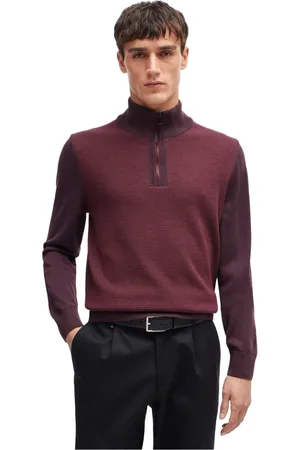 HUGO BOSS Heren, Truien, Rood, Maat: 2XL Wol