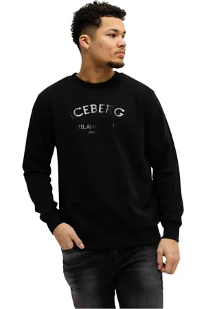 Iceberg Heren, Sweatshirts & Hoodies, Zwart, Maat: XL Katoen