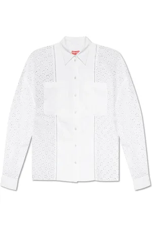 Kenzo Dames, Blouses & Shirts, Wit, Maat: 2XS