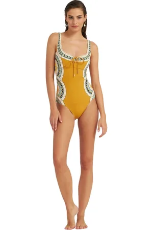 La DoubleJ Dames, Badkleding, Geel, Maat: M