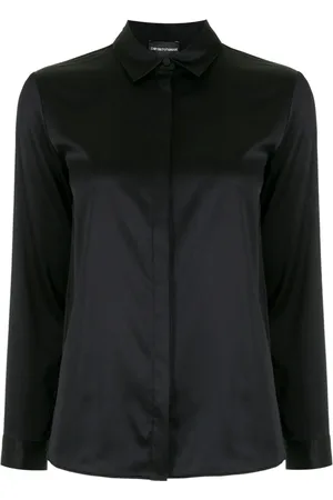 Emporio Armani Dames, Blouses & Shirts, Zwart, Maat: XS Zijde