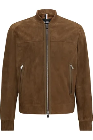 HUGO BOSS Heren, Jassen, Bruin, Maat: 3XL Leer