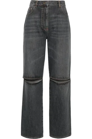 J.W.Anderson Dames, Jeans, Grijs, Maat: 2XS Katoen
