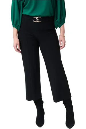 Joseph Ribkoff Dames, Broeken, Zwart, Maat: XL Leer