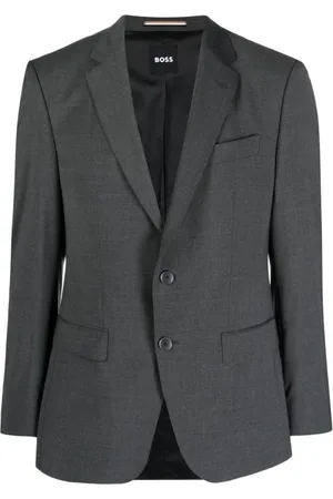 HUGO BOSS Heren, Pakken, Grijs, Maat: S Wol