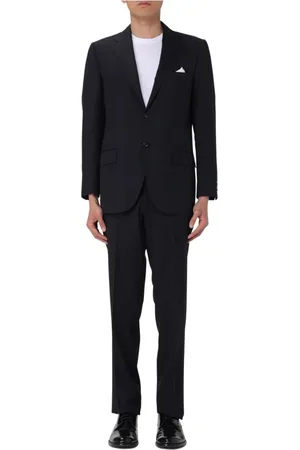 Kiton Heren, Pakken, Blauw, Maat: M Wol