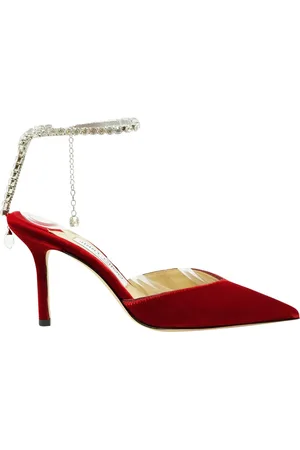 Jimmy Choo Dames, Schoenen, Rood, Maat: 38 EU Velours