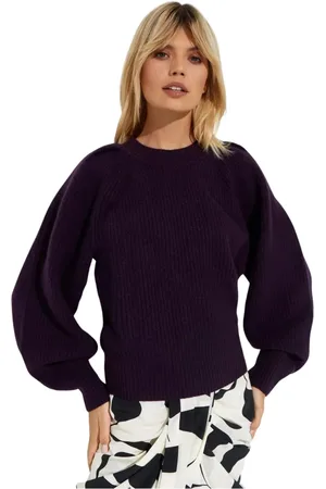 Isabel Marant Dames, Truien, Paars, Maat: XS Wol