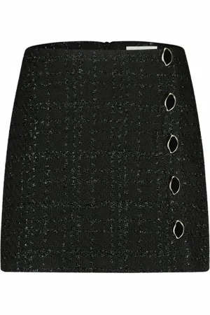 Fabienne Chapot Dames, Rokken, Zwart, Maat: S Tweed