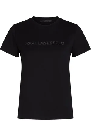 Karl Lagerfeld Dames, Tops, Zwart, Maat: S Katoen