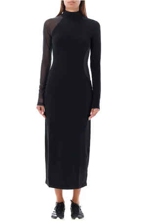 Y-3 Dames, Jurken, Zwart, Maat: L Viscose