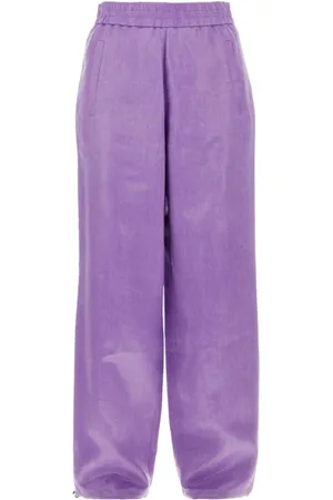 J.W.Anderson Dames, Broeken, Paars, Maat: 2XS Viscose