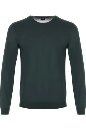 HUGO BOSS Heren, Truien, Groen, Maat: L Wol