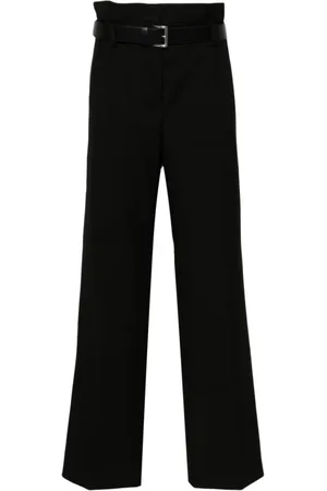 Prada Dames, Broeken, Zwart, Maat: S Gabardine