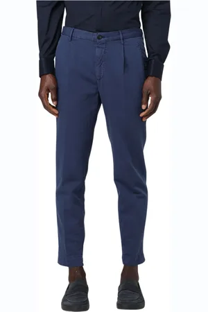 Incotex Heren, Broeken, Blauw, Maat: M Katoen