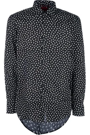 HUGO BOSS Heren, Overhemden, Zwart, Maat: XL Katoen