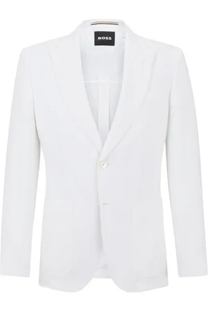 HUGO BOSS Heren, Jassen, Wit, Maat: L Linnen