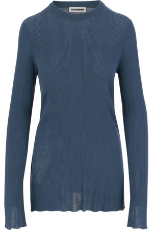 Jil Sander Dames, Truien, Blauw, Maat: M Wol