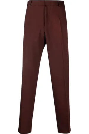 Jil Sander Heren, Broeken, Rood, Maat: XS Gabardine
