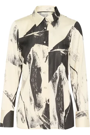 INWEAR Dames, Blouses & Shirts, Wit, Maat: S Satijn