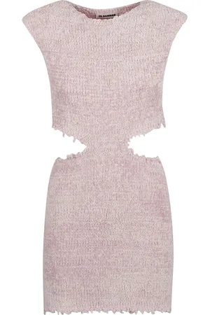 Jil Sander Dames, Jurken, Paars, Maat: 2XS Katoen