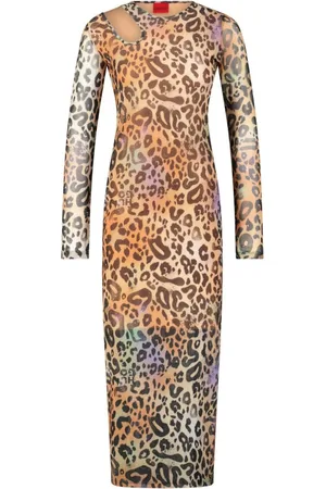 HUGO BOSS Dames, Jurken, Veelkleurig, Maat: XL