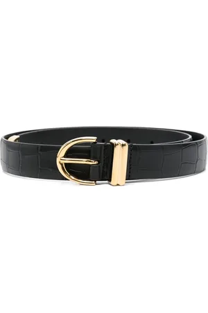 Khaite Dames, Accessoires, Zwart, Maat: 90 CM Leer