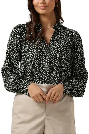 Y.A.S Dames, Blouses & Shirts, Zwart, Maat: XS
