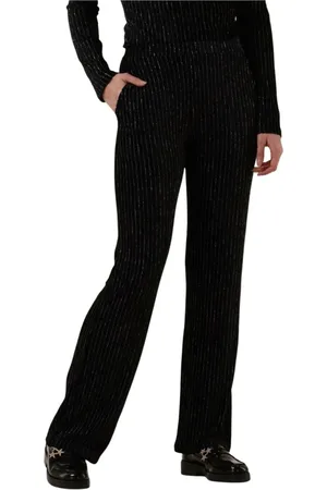 ANOTHER LABEL Dames, Broeken, Zwart, Maat: XL Velours