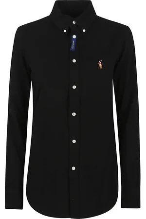 Ralph Lauren Dames, Blouses & Shirts, Zwart, Maat: M Katoen