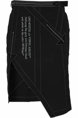 OFF-WHITE Dames, Rokken, Zwart, Maat: S Nylon