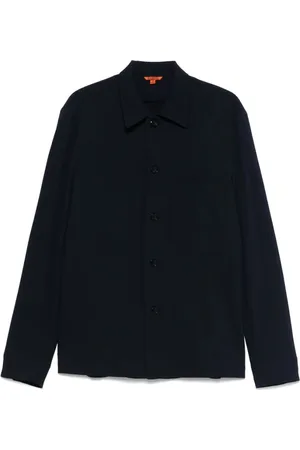 BARENA Heren, Overhemden, Blauw, Maat: XL Wol