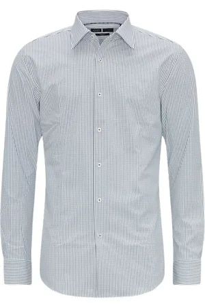 HUGO BOSS Heren, Overhemden, Blauw, Maat: L