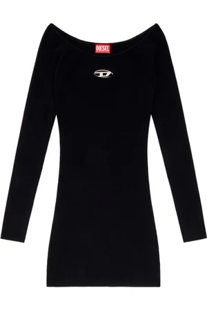 Diesel Dames, Jurken, Zwart, Maat: M Viscose