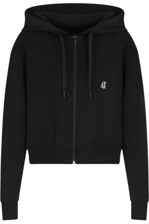 Armani Exchange Dames, Sweatshirts & Hoodies, Zwart, Maat: XS Katoen