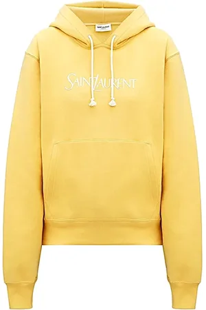 Saint Laurent Dames, Sweatshirts & Hoodies, Geel, Maat: XS Katoen