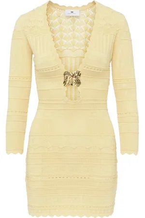 Elisabetta Franchi Dames, Jurken, Geel, Maat: M