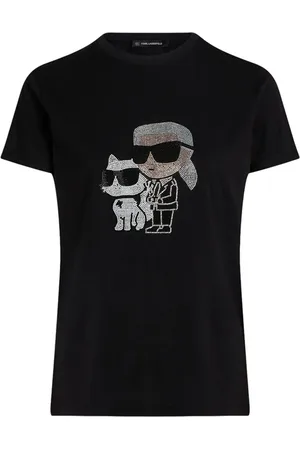 Karl Lagerfeld Dames, Tops, Zwart, Maat: XS Katoen