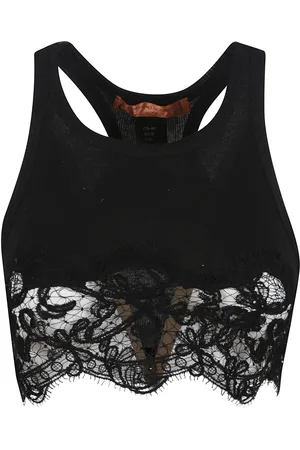 ERMANNO SCERVINO Dames, Tops, Zwart, Maat: 2XS Katoen