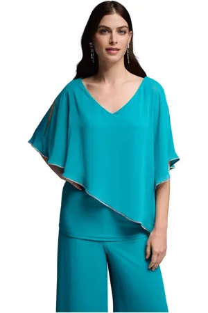 Joseph Ribkoff Dames, Blouses & Shirts, Blauw, Maat: 3XL
