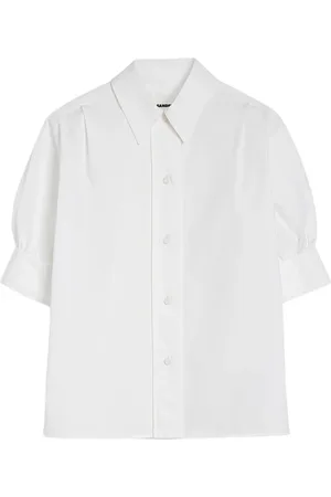 Jil Sander Dames, Blouses & Shirts, Wit, Maat: M Katoen