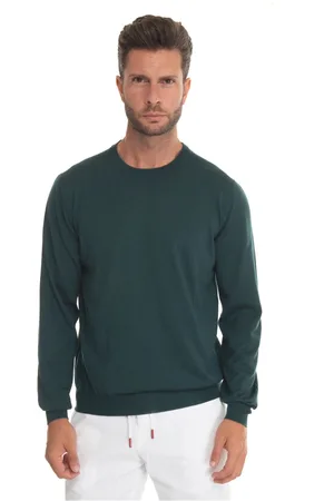 Kiton Heren, Sweatshirts & Hoodies, Groen, Maat: L Zijde